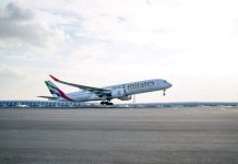 The Emirates A350 officially takes flight to its first destination, Edinburgh Emirate Aeroplane