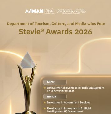 Ajman Department of Tourism, Culture and Media Wins Four Awards at Stevie® Awards 2026 in Recognition of its Innovation, Community Engagement and Inclusivity Initiatives