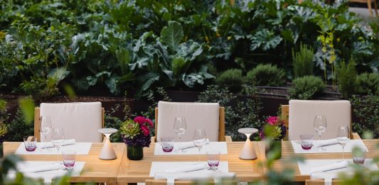 Whimsical garden restaurant blooms at the Dolder Grand