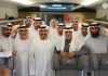 Nahyan bin Mubarak boards Etihad Rail’s passenger train from Abu Dhabi to Fujairah
