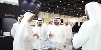 Sheikh Ahmed Al Sharqi Visits Tasleeh Pavilion at Abu Dhabi International Hunting & Equestrian Exhibition