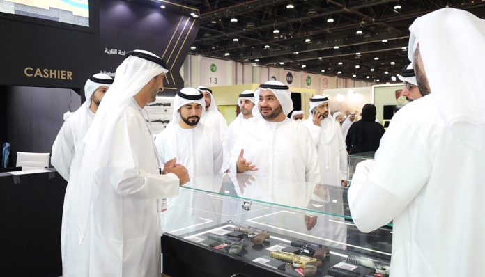 Sheikh Ahmed Al Sharqi Visits Tasleeh Pavilion at Abu Dhabi International Hunting - IMG 2